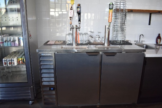 CIRCA 2019 BEVERAGE-AIR 59" THREE TAP KEGERATOR CABINET,