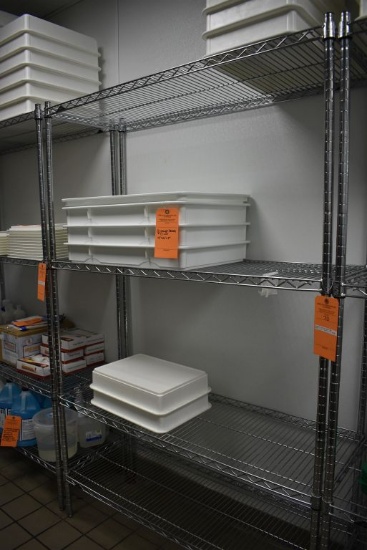 FREEZER STYLE SHELVING UNIT, 4'W x 18"D x 75" HIGH,