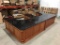 EXECUTIVE STYLE PARTNERS DESK W/BLACK CABRIA QUARTZ
