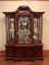 ANTIQUE ROSEWOOD HUTCH, 2 PIECES, TOP 21