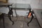 BLACK IRON METAL BASE TABLE, 1