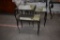 (3) NESTING TABLES W/MIRROR TOP, BLACK WROUGHT IRON BASE,