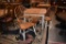 CHERRY WOODEN TABLE, 3 LEAVES, 44