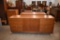 TEAK OFFICE SET: WOODEN 5 DRAWER DESK,