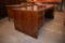 WOODEN DESK, 7 DRAWER