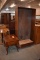 CHERRY WOOD SHELVING UNIT, 1'D X 3'W X 6'H,