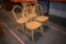 (4) WOODEN CHAIRS, TAN