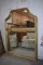 LARGE GOLD WOOD BASE FRAMED MIRROR, 50