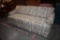 3 SECTION COUCH, WHITE FLOWER MATERIAL, 30