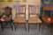 (2) WOODEN CHAIRS, VINTAGE W/CANE SEATS & SPINDLE BACKS