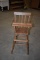 VINTAGE CHILDS WOODEN DOLL HIGHCHAIR