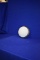 (3) ROUND BRUSHED SILVER & GLASS LIGHT FIXTURES