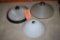 (3) ROUND MISC. GLASS LIGHT FIXTURES