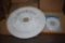 (2) WHITE MOLDED PLASTIC CEILING MEDALLIONS, 10