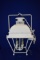 LARGE WHITE LANTERN STYLED LIGHT FIXTURE, APPROX. 32