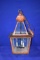 GLASS/METAL LANTERN STYLED HANGING LIGHT FIXTURE,