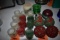 (13) ASSORTED GLASS CANDLES & (7) ASSORTED CANDLES