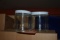 (3) NEW IN BOX, JARS W/WHITE LIDS, 12 PER BOX, 16 OZ.