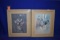 (2) NATIVE AMERICAN PAINTINGS BY C. NIGH, IN TAN FRAMES,