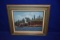 FRAMED LIGHTHOUSE ON CANVAS PAINTING, 25