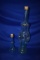 (2) GLASS BOTTLES W/CORK TOPS