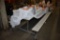 CAFETERIA STYLE FOLDING LUNCH TABLE, ON WHEELS, WITH