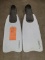 WHITE PAIR OF CORDAFLEX SWIM FLIPPERS