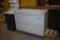 LIGHT GRAY METAL FILE CABINET W/2 DRAWERS,