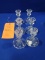 (6) MATCHING CLEAR GLASS CANDLE HOLDERS