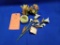 (5) MISC. CERAMIC GLASS PIECES (2 BIRDS, FLOWERS, ETC.)