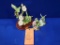(3) CERAMIC HUMMINGBIRD FIGURINES, ONE IS WELLINGTON