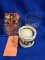 (4) MISC. GLASS CANDLE HOLDERS