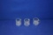 (3) MINI GLASS MUGS