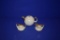 HAND CRAFTED GOLD & CREAM SET (3) ITEMS
