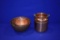 (3) COPPER BOWLS, (1) COPPER CONTAINER