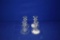 (4) GLASS CANDLE HOLDERS