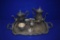 ANTIQUE SILVER  TEA SET, GORHAM VINTAGE E&P YH318