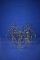 (5) HAND CRAFTED METAL CANDLE HOLDERS, BLUE/GREEN