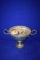 SILVER DECORATIVE BOWL W/ASSORTED DECORATIVE BALLS