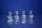 (8) GLASS CANDLE HOLDERS