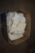 LIVING ROOM LINES SET: (2) CREAM COUCH COVERS,