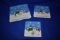(3) GLASS SNOWMAN SERVING PLATES