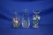 (2) GLASS FLORAL VASES