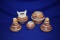 (6) HAND CRAFTED BY S.L. CLAY POTTERY PIECES