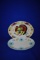 (2) LARGE FLORAL GLASS SERVING TRAYS