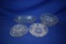 (3) CRYSTAL GLASS SERVING TRAYS, (1) CRYSTAL GLASS