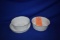 (3) WHITE GLASS SERVING DISHES