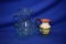 (2) PITCHERS: 1-GLASS, 1-POTTERY