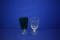 BOX OF (12) GREEN & CLEAR GLASSES (2-ON DISPLAY,