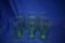 (12) GREEN COCA COLA TALL GLASSES
